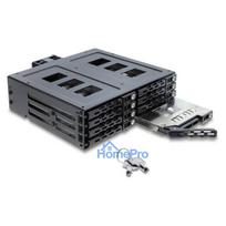5.25" removable drive bay for 8 x 2.5" SATA or SAS HDD / SSD with lock