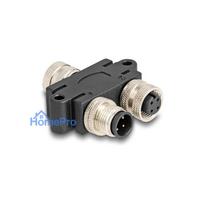 M12 Y-Splitter A-kodiert 4 Pin 1 x Buchse zu 1 x Stecker und 1 x Buchse Parallelschaltung