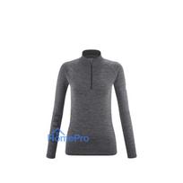 MILLET sieviešu Drynamic Warm Half-Zip pamatslāņa tops - Graphite Grey - XS / S