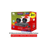 Professional IP CCTV camera set: 3MPix camera + NVR with POE + 20m UTP cable