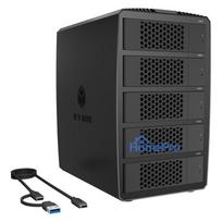 for 5x 2.5" / 3.5" SATA HDD to USB 3.2 Gen 1, 5Gbps, RAID 0, 1, 10, 3, 5, Single, Large, Clone