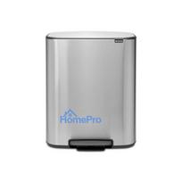 Waste bin Bo with pedal 60L - Matt Steel Fingerprint Proof Brabantia