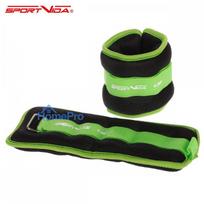 SportVida Ergo Fit Weight Set Loads 2 * 0.5KG adjustable with velcro for arms and legs Green