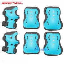 SportVida Children Hard Shell Anatomic Safe Protectors for Elbow & Knees & Palms (size L) Turquoise