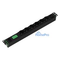 Easy Rack PDU Basic horizontal 1-phasig 2,3 kW 230 V 10 A 6 x SCHUKO- und 1 x C13-Steckdosen IEC60320 C14-Eingang