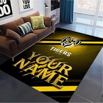 Name Custom Richmond Tigers Carpet Rug for Living Room Bedroom Home Sofa Decoration,Kids play Non-slip Floor Mat 100x120cm( 39x47in ) brown