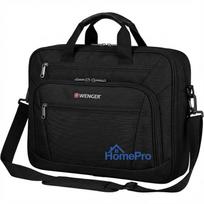 WENGER Meteor Brief 40.64cm 16inch - 43.18cm 17inch Laptop Briefcase with Tablet Pocket Black