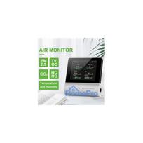 Air quality monitor with pollution alarm CO2, PM2.5, HCHO, TVOC, Accum.