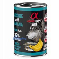 ALPHA SPIRIT WET Sardine with banana - wet dog food - 400g