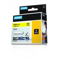 Label Tape - Dymo Vinyl Black Yellow OSHA ANSI ISO Compliant