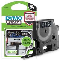 DYMO D1 Durable - White on Black - 12mm label-making tape