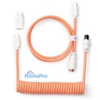 Keychron Coiled Type-C Cable, Orange