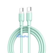 XO NB208B Durable TPE Universal USB-C to USB-C PD D60W ata & Fast 5A Charger Cable 1m Green