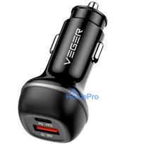 Veger Car charger VEGER USB A + USB C QC PD 51W CC62-1A1C black