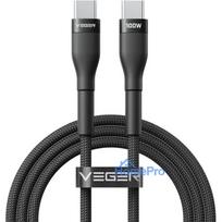 Cable Typ C to Typ C VEGER PD 5A 100W CC05 1,5 m black