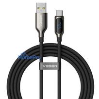 Cable with LED light indicator Type C to Type C VEGER PD 5A 100W CC1-ZSD 1,5 m black