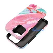 Case for iPhone 16 PRO MAX Forcell F-Protect Mirage compatible with Magsafe Military Drop-Test pink marble