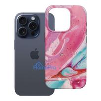 Case for iPhone 15 PRO Forcell F-Protect Mirage compatible with Magsafe Military Drop-Test pink marble