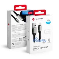 Cable USB A to Lightning Forcell F-Energy 2,4A 12W Cafule 3 m C257 black