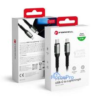 Cable USB C to Lightning Forcell F-Energy PD 3A 27W Cafule 0,5 m C259 black