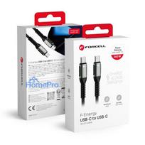 Cable USB C to USB C Forcell F-Energy QC4.0 PD 5A 240W Cafule 0,25 m C263 black