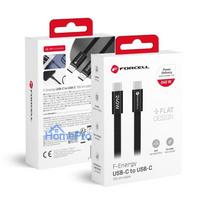 Cable USB C to USB C Forcell F-Energy QC4.0 PD 5A 240W Cafule Flat 1,2 m CCFN23 black