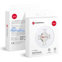 Pendrive 16GB USB 3.2 Gen 1 (USB A / USB C / Lightning / Micro USB) Forcell F-Data Metal Quad silver