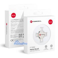 Pendrive 64GB USB 3.2 Gen 1 (USB A / USB C / Lightning / Micro USB) Forcell F-Data Metal Quad silver