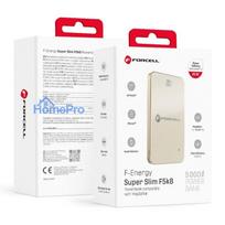 Powerbank compatible with MagSafe Forcell F-Energy SuperSlim F5K8 QC4.0 PD3.0 15W 5000 mAh titanium desert