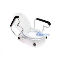 Toilet seat raiser with lid and armrests ANTAR AT51204