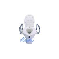 Raising toilet seat with foldable handrails AT51205