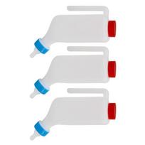 1/2/3/5 vnt. ėriukų pieno buteliukai su ergonomiška rankena, be BPA, su aiškiais matavimo ženklais, didelės talpos ožkų pieno maitinimo buteliukai 500ML 3pcs white