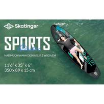 SKATINGER Grey Sports 350x89x15 Yoga SUP Board