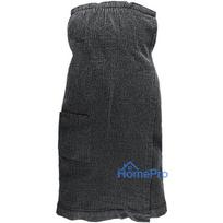 Sauna apron Rento, 145 x 85 cm, black / grey