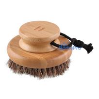 Body brush RENTO, 9.5 x 9.5 cm, brown