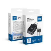 Phone charger Blue Star USB C QC4.0 PD 3A 45W + cable USB C to USB C TFB-TC-45WPD black