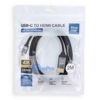 Cable USB C to HDMI Blue Star 4K 60Hz - High Speed, HDR, ARC, Ethernet, AWM, 2m black