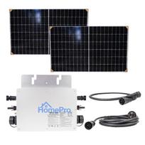 Solar photovoltaic kit PNI Green House M600 with microinverter and 2 solar panels of 375W