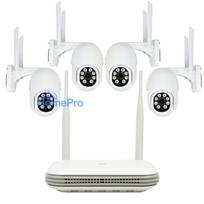 PNI House WiFi800 NVR wireless video surveillance kit and 4 outdoor PNI IP840 cameras, 8MP, 4K, IP65