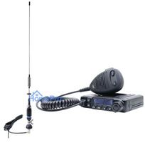 CB PNI ESCORT HP 6500 ASQ Radio Station Pack, RF Gain, 4W, 12V + CB PNI S75 Antenna with 7-9KM Cable and Fixed Mount