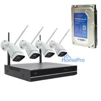 PNI House WiFi660 NVR video surveillance package with 4 wireless cameras, 3MP and PNI SafeHouse 1TB HDD, 3.5" included