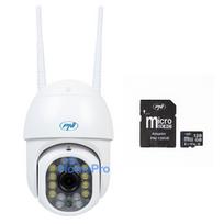 PNI IP440 WiFi, PTZ, 4MP wireless video surveillance camera package and PNI 128GB MicroSD memory card included