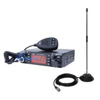 Package CB PNI ESCORT HP 9001 PRO ASQ radio station adjustable, AM-FM, 12V / 24V, 4W + CB PNI Extra 40 antenna with magn
