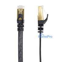 Flat network cable S / STP CAT7 PNI U7100B, 2 x RJ45, 4 pairs of wires, 32AWG, copper, 10Gbps, 600 MHz, 10m, black