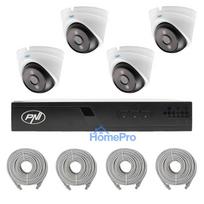 PNI House IP710J POE NVR video surveillance package, 4 PNI IP808J 8MP cameras and 4 20 meter UTP CAT6 cables included