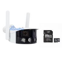 PNI IP590 video surveillance camera package, wireless, with IP, Dual lens, 2 x 2MP + PNI 128GB MicroSD memory card with