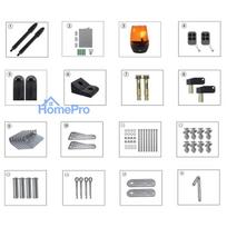 PNI MAB600 swing gate automation kit with 2 motors, lamp, photocells, remote controls, and control panel, gate length 2