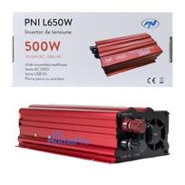 Box with 20 pieces of PNI L650W voltage inverter, dual power supply 12V / 24V, 230V output, 500W, modified sine, 5V 500m