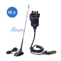 Bax with 10 pieces CB radio station kit PNI Escort HP 62 and PNI Extra 48 antenna with magnet included, ASQ, RF gain