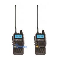 Package 2bc Portable VHF / UHF Radio Station CRT FP00 Dual Band 144-146 and 430-440 MHz Black, VOX, 128 Channels, Scan,